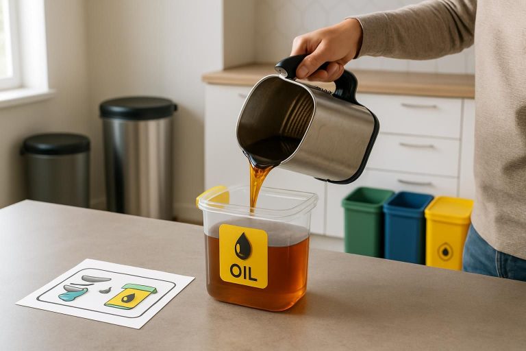 découvrez où et comment jeter correctement l'huile de friture usagée pour protéger l'environnement et éviter les problèmes de canalisation.