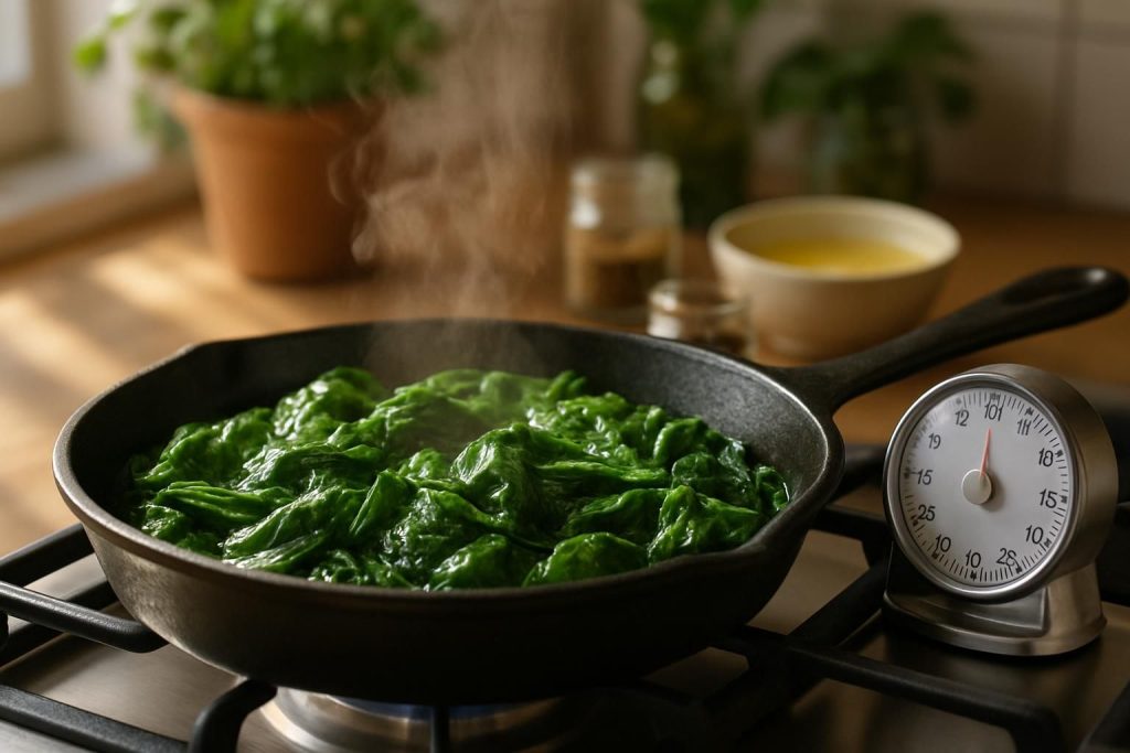 découvrez le temps de cuisson parfait pour des épinards savoureux, afin de conserver leur goût et leurs nutriments essentiels.